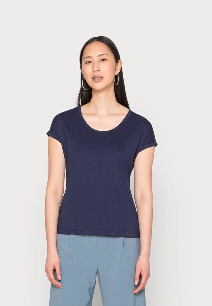 T-Shirt ANNA FIELD Anna Field Basic T-shirt Bleu Marine Femme | LHU-1839521